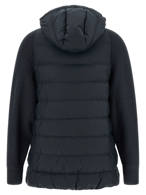 'Shiny Zipper Pull' down jacket