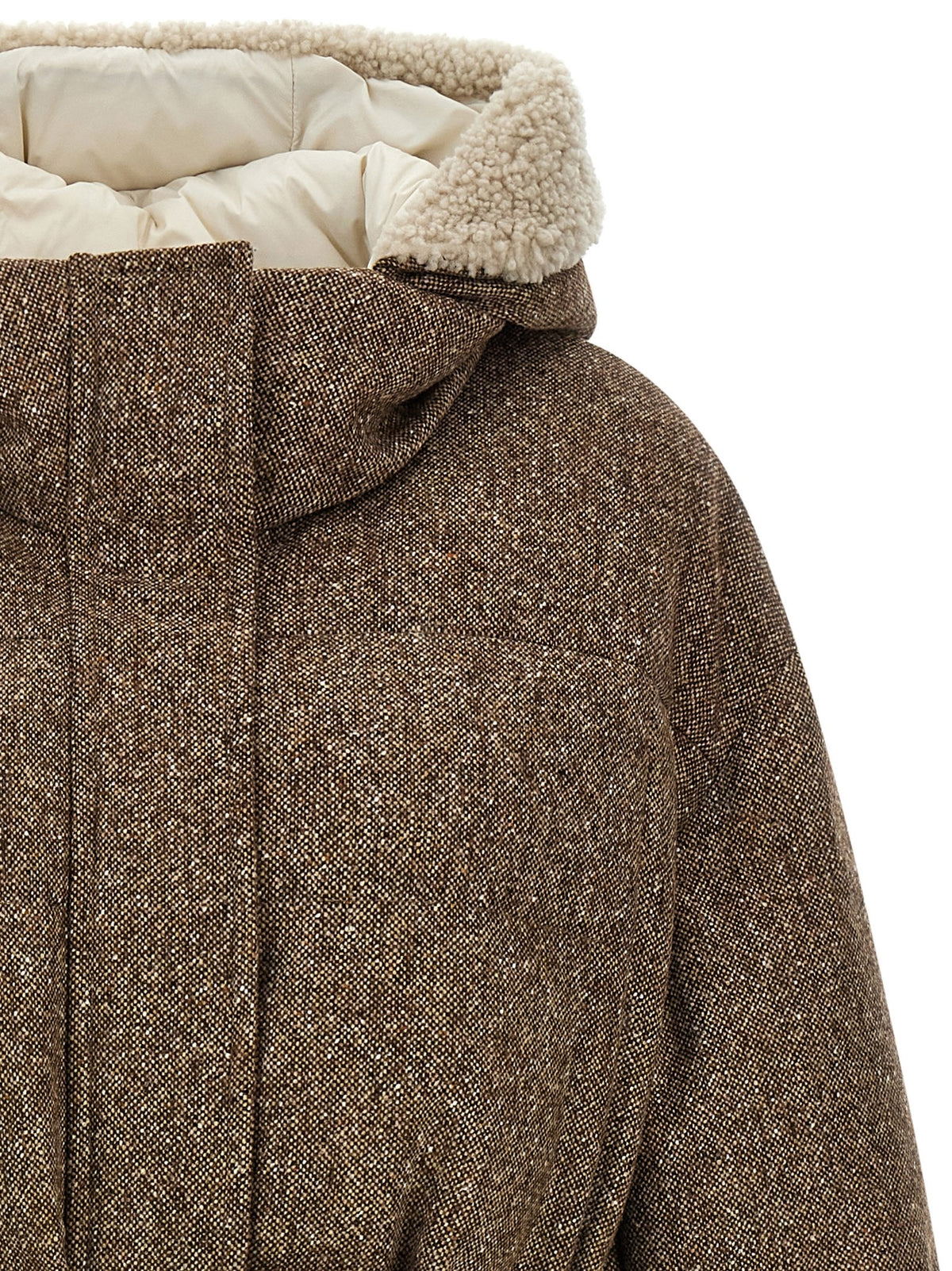 Brunello Cucinelli 'Shiny Zipper Pull' down jacket