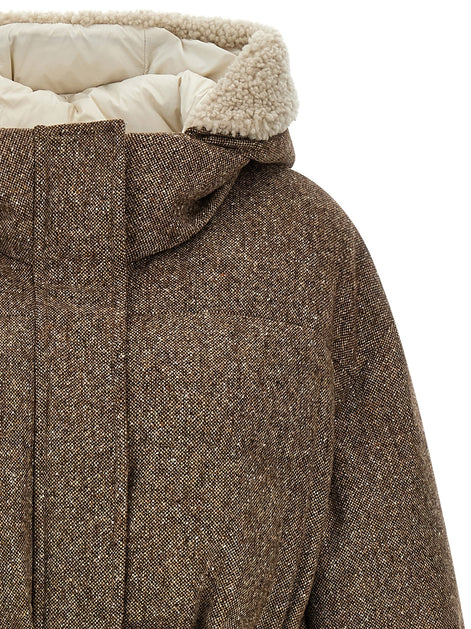 Brunello Cucinelli 'Shiny Zipper Pull' down jacket