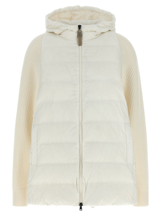 'Shiny Zipper Pull' down jacket