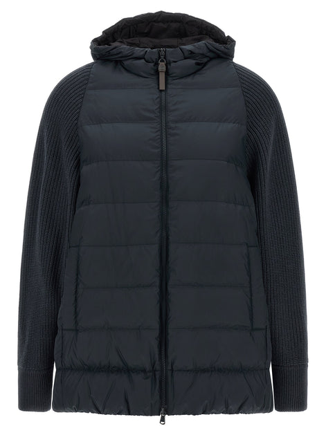 'Shiny Zipper Pull' down jacket
