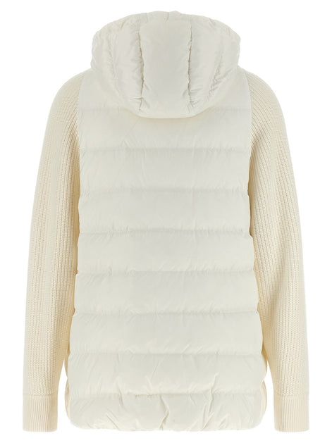 'Shiny Zipper Pull' down jacket