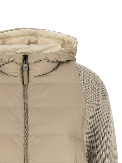 'Shiny Zipper Pull' down jacket