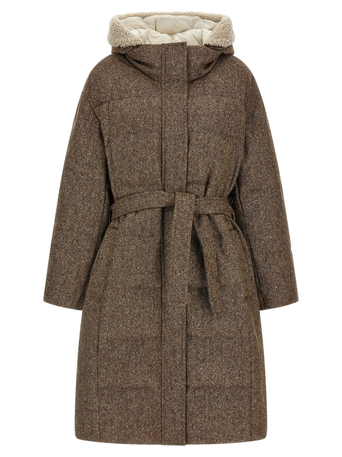 'Shiny Zipper Pull' down jacket