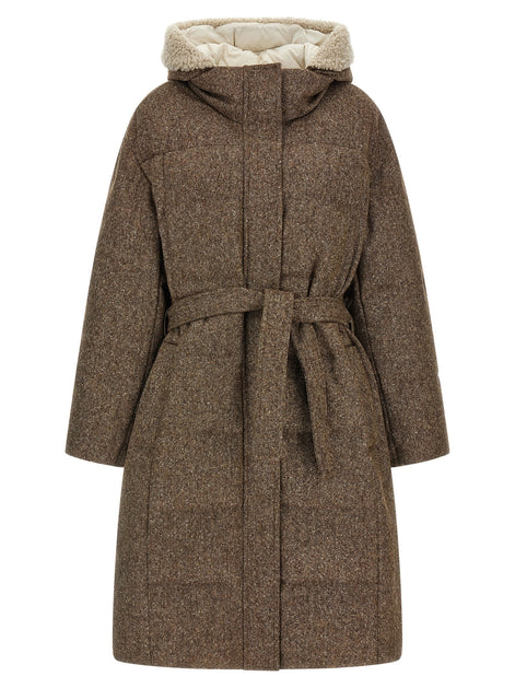 'Shiny Zipper Pull' down jacket