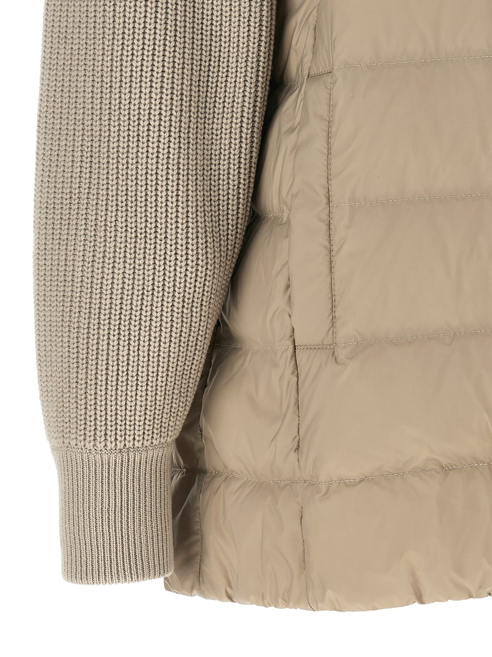 'Shiny Zipper Pull' down jacket