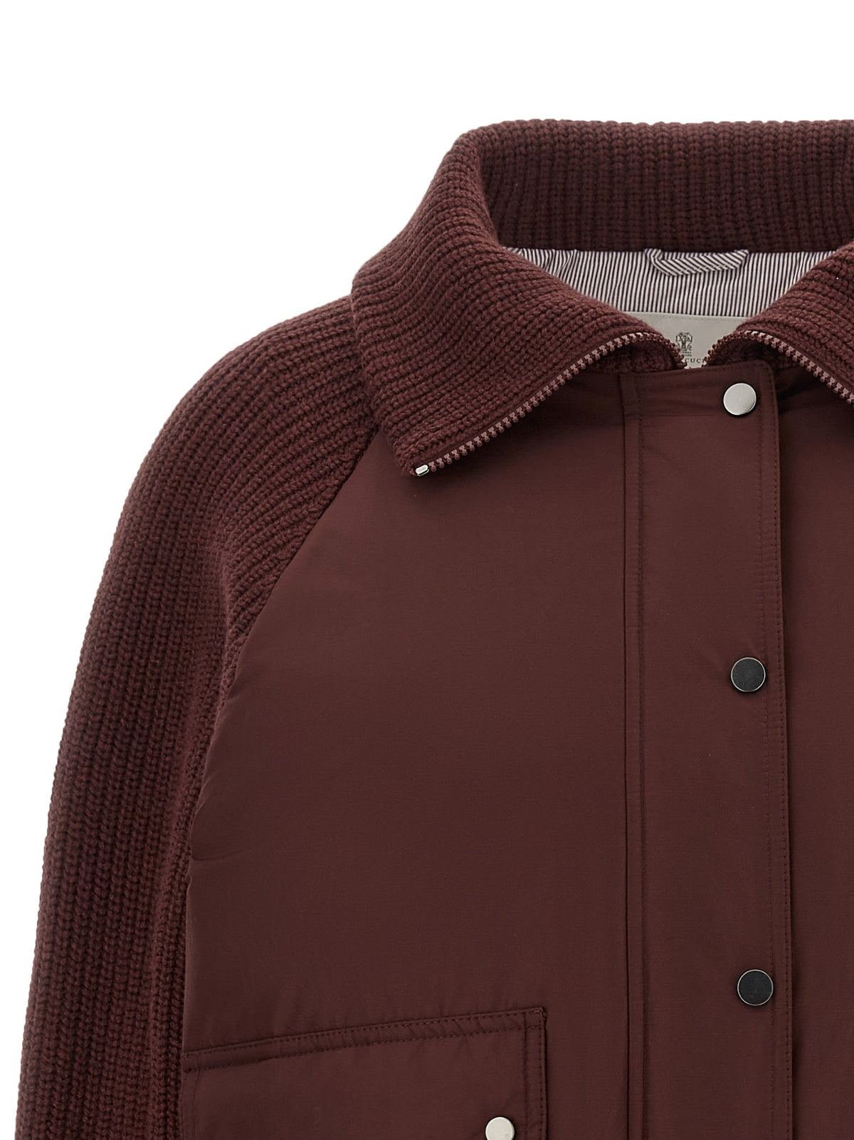 Brunello Cucinelli 'Shiny Zipper Pull' down jacket