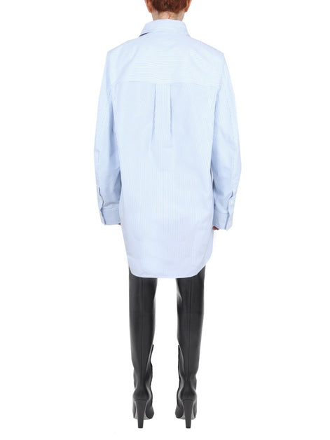 SHIRT WITH CURVED BACK