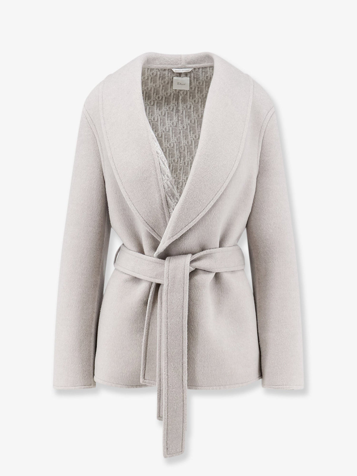 Short virgin wool coat