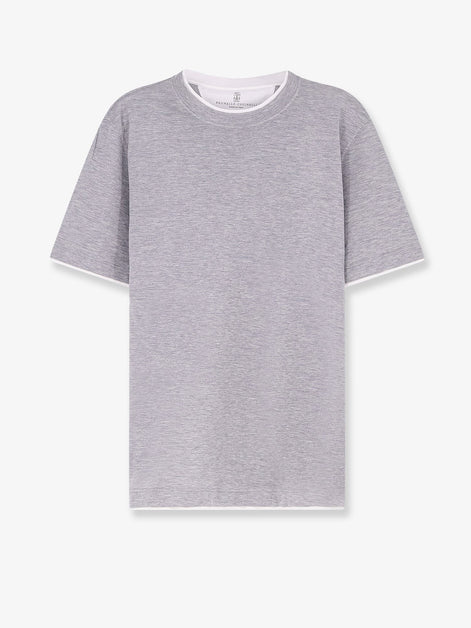 Silk and cotton blend T-shirt