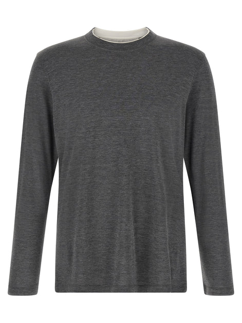 Silk and cotton blend T-shirt