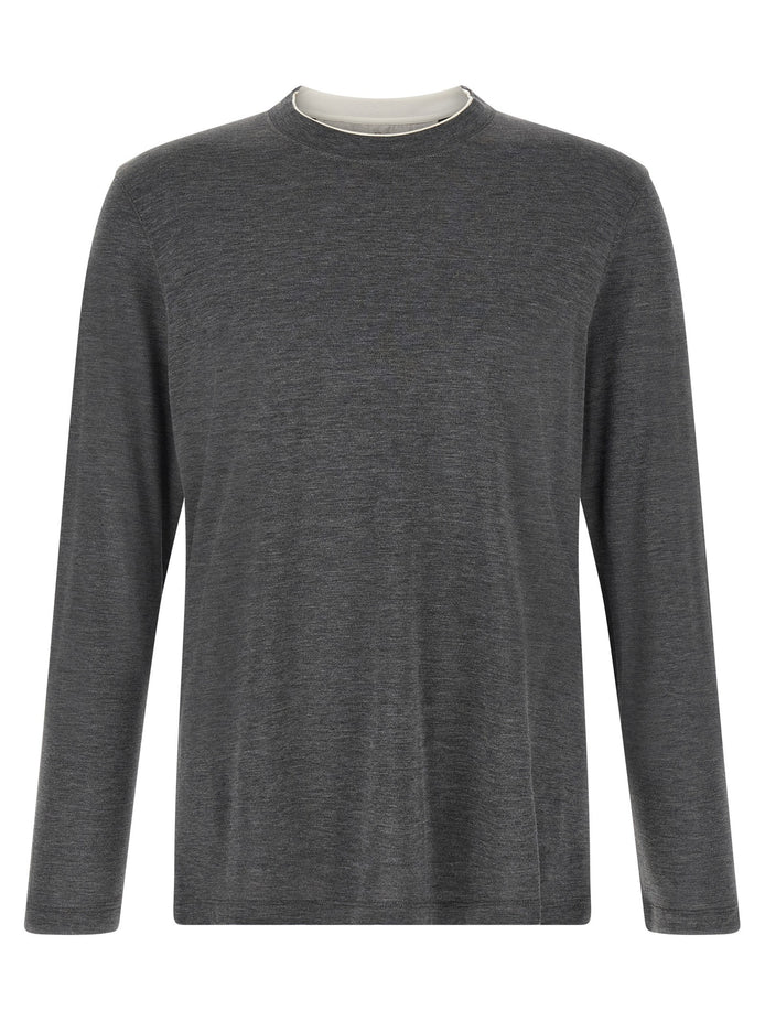 Silk and cotton blend T-shirt