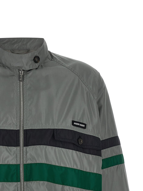Silk blouson tec