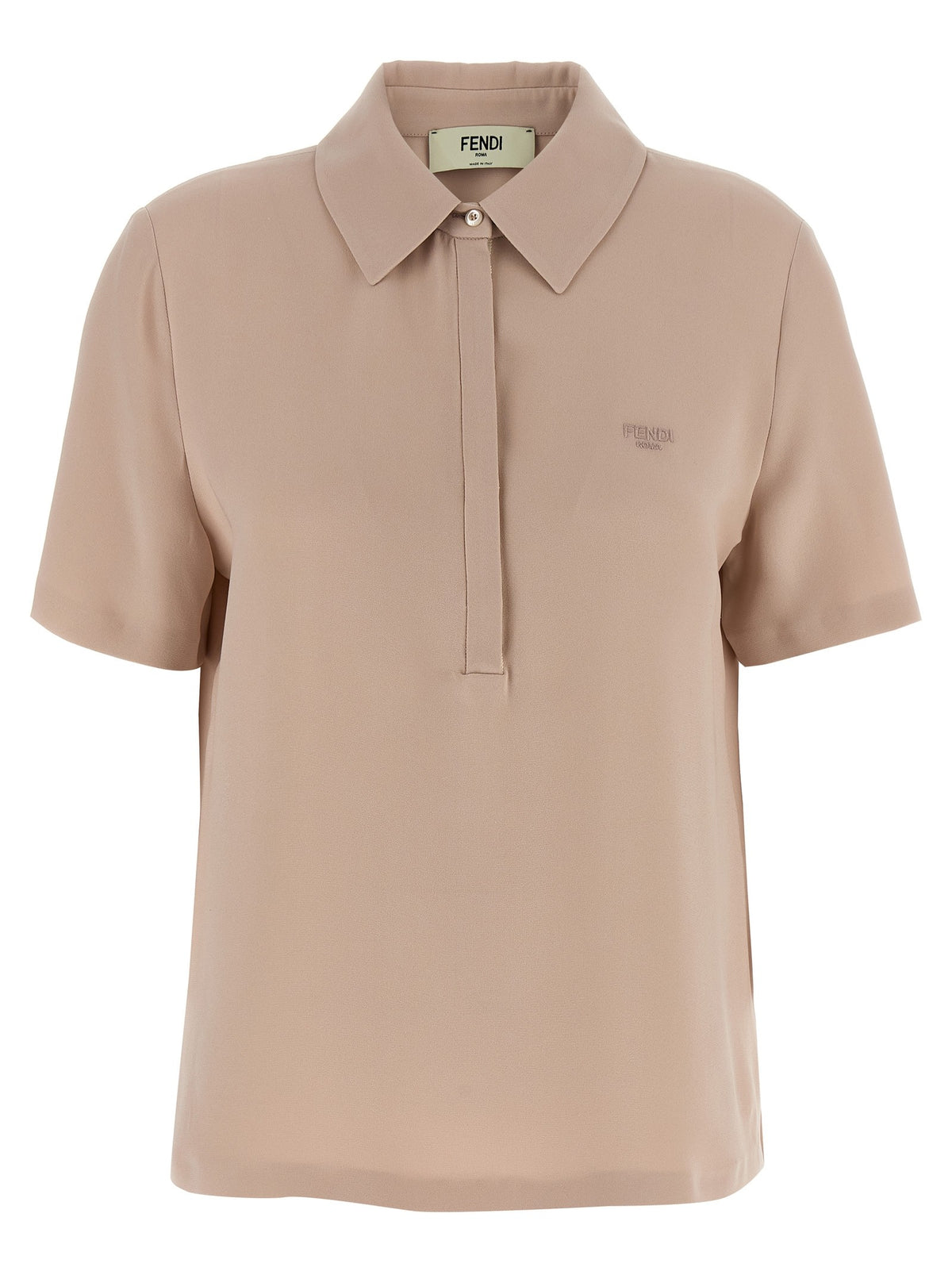 Silk polo shirt