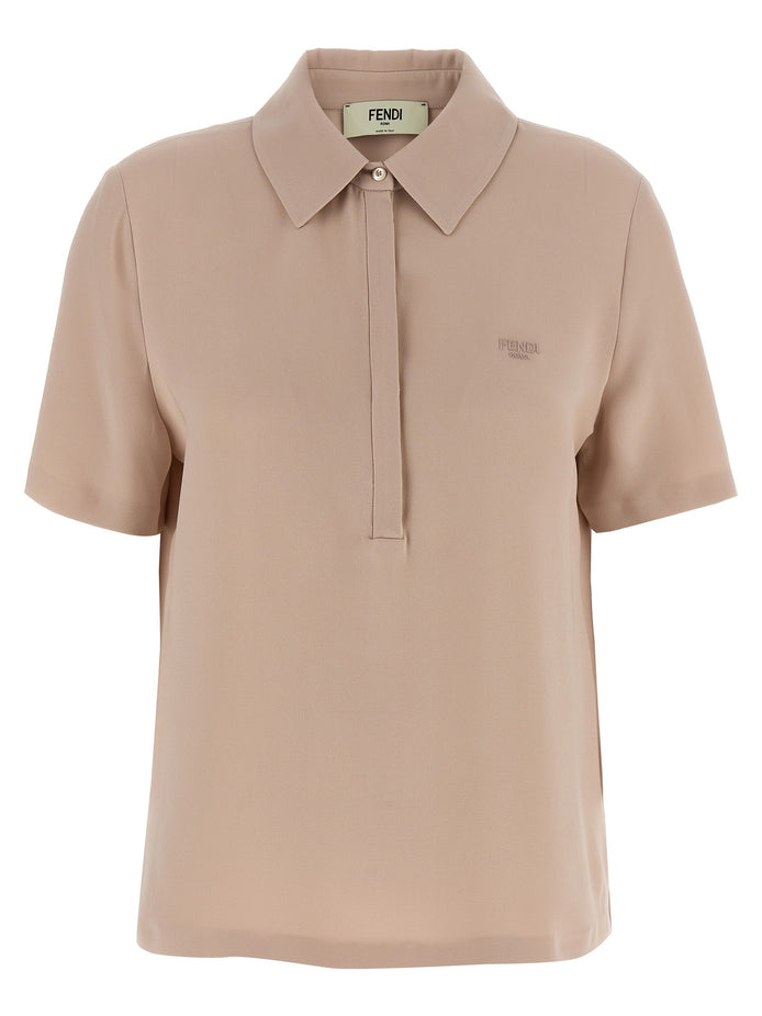 Silk polo shirt
