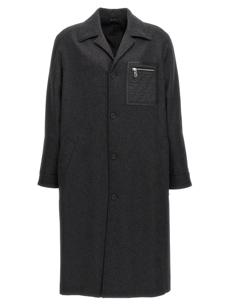 Single-breasted cashmere coat