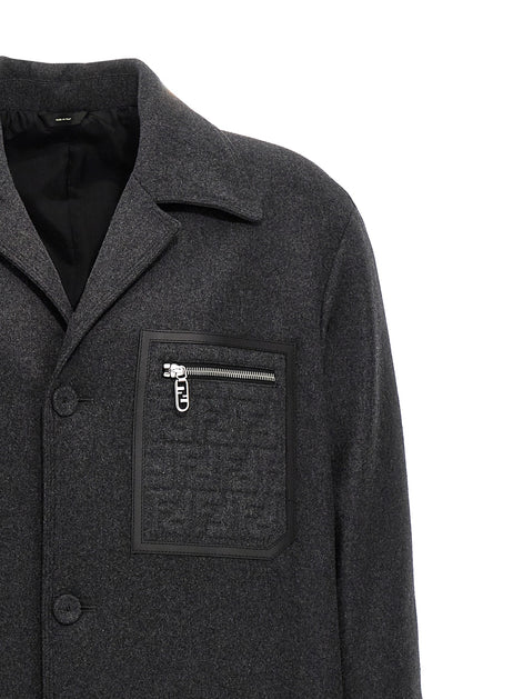 Single-breasted cashmere coat