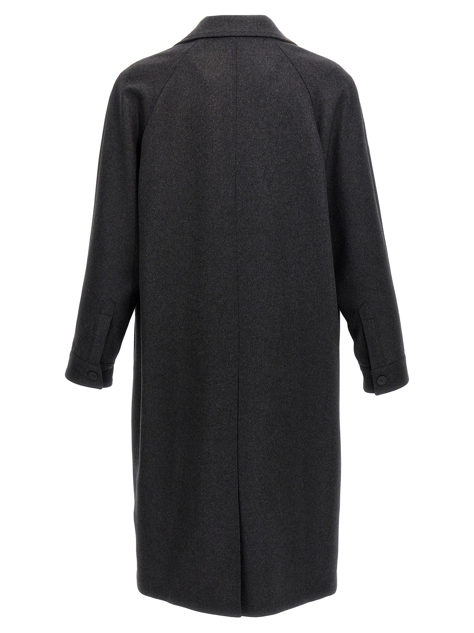 Single-breasted cashmere coat