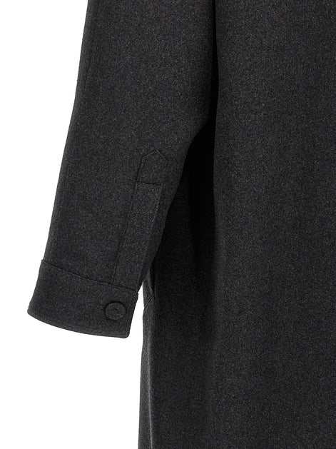 Single-breasted cashmere coat