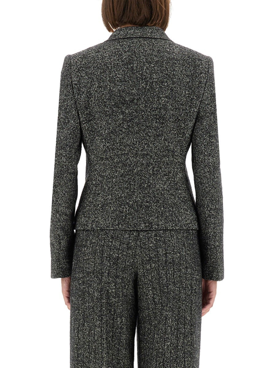 Dolce & Gabbana SINGLE-BREASTED JACKET IN WOOL BLEND DOT