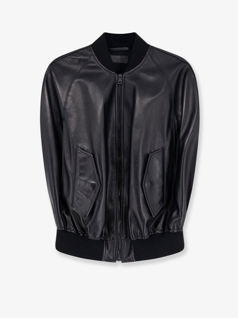 Sleeveless leather jacket
