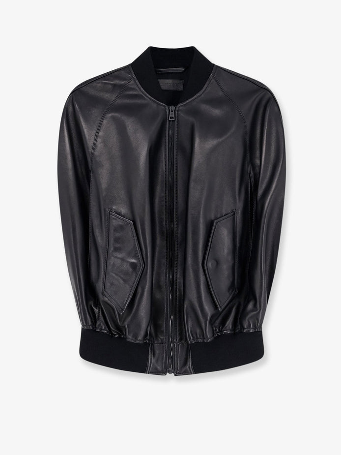 Sleeveless leather jacket