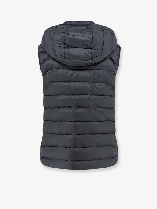 Sleeveless recycled nylon down jacket