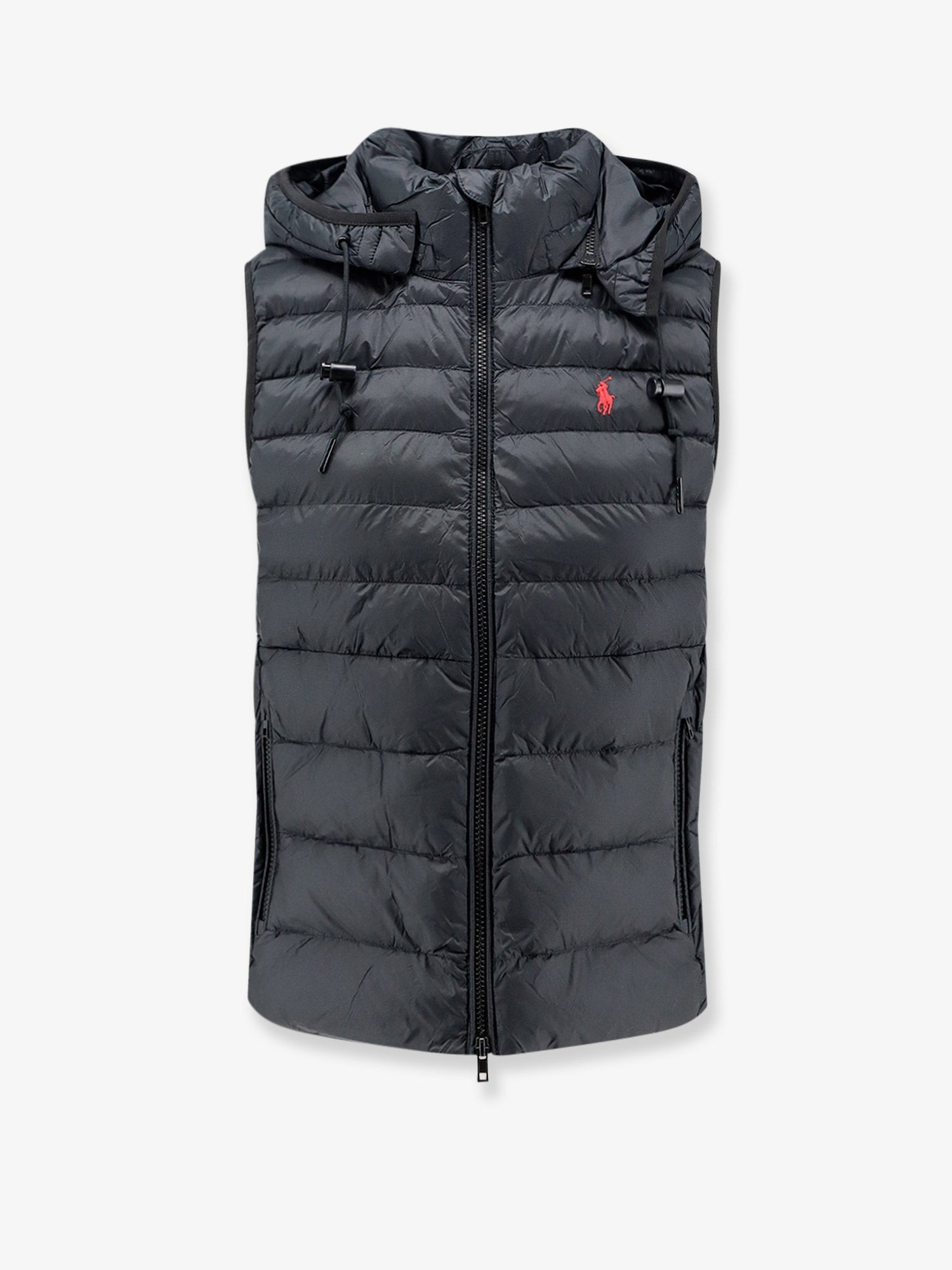 Sleeveless recycled nylon down jacket