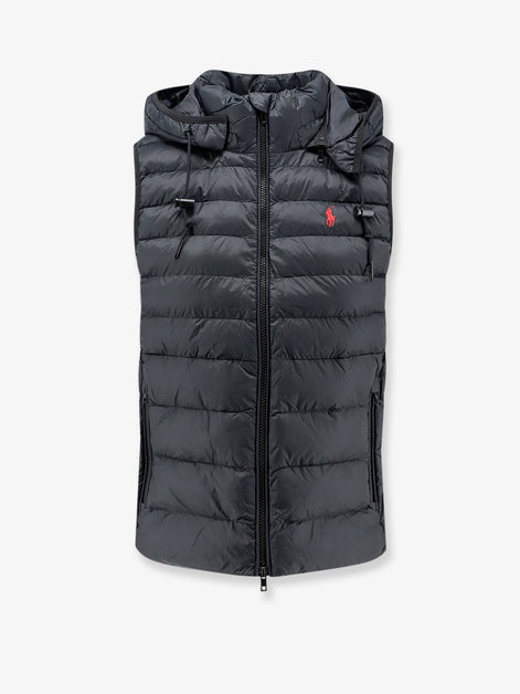Sleeveless recycled nylon down jacket
