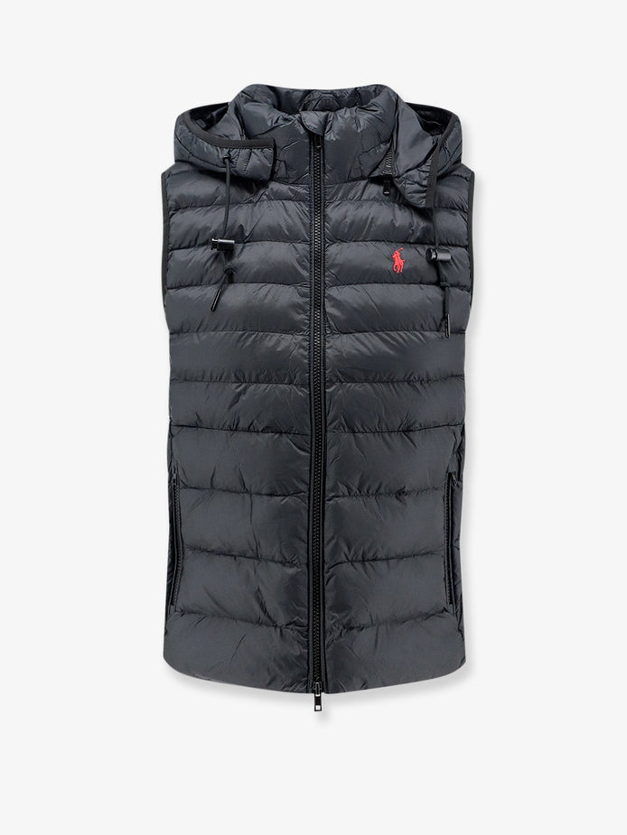 Sleeveless recycled nylon down jacket
