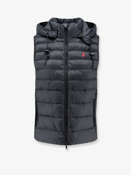 Sleeveless recycled nylon down jacket