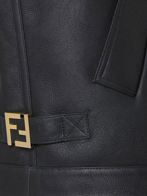 Sleeveless sheepskin jacket