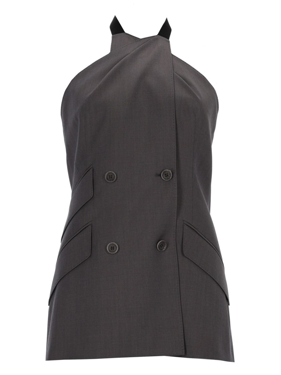 SLEEVELESS WOOL TOP