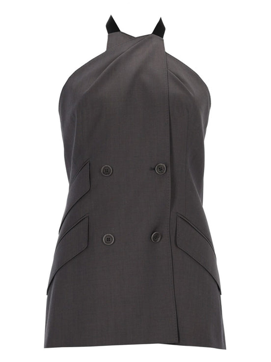 SLEEVELESS WOOL TOP