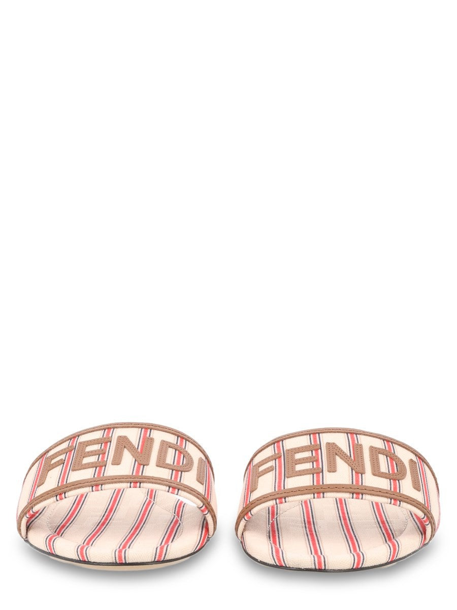 Fendi SLIDE IN CANVAS FF CON LOGO