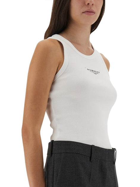 SLIM TANK TOP WITH LOGO PRINT