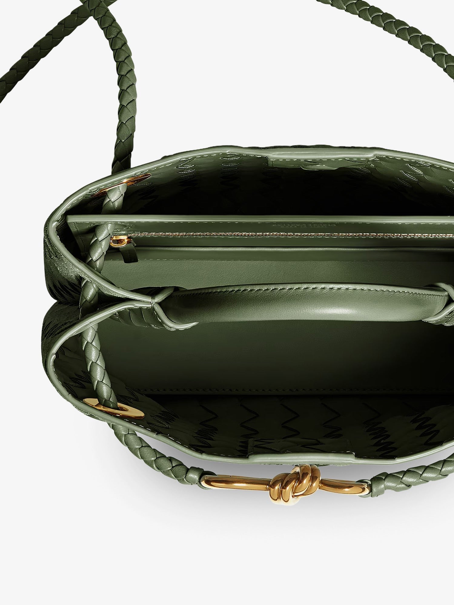 Small Andiamo suede handbag with Intrecciato motif