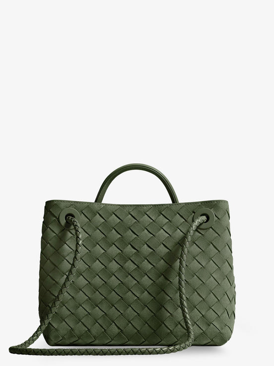 Small Andiamo suede handbag with Intrecciato motif