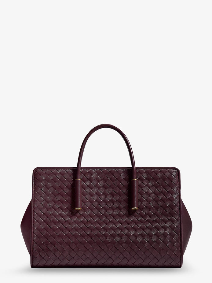 Small leather tote bag with Intrecciato motif