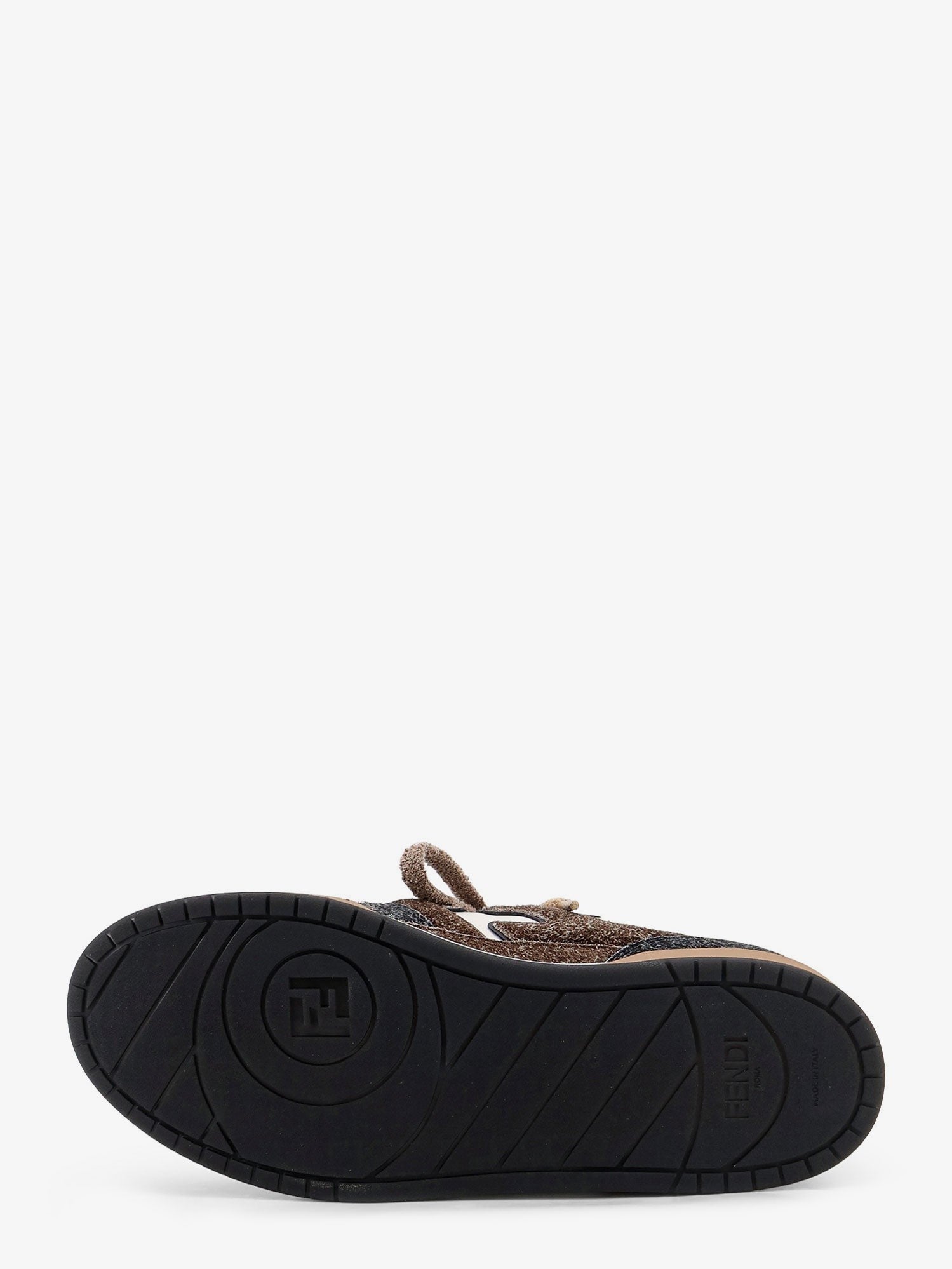 Sneakers Fendi Match in pelle bianca e suede marrone