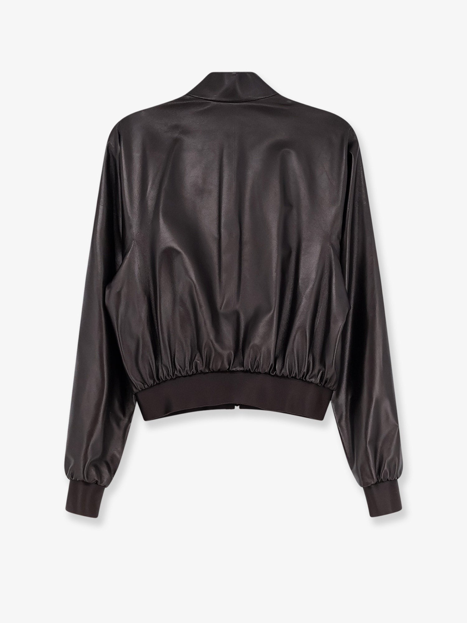 Soft nappa leather bomber jacket