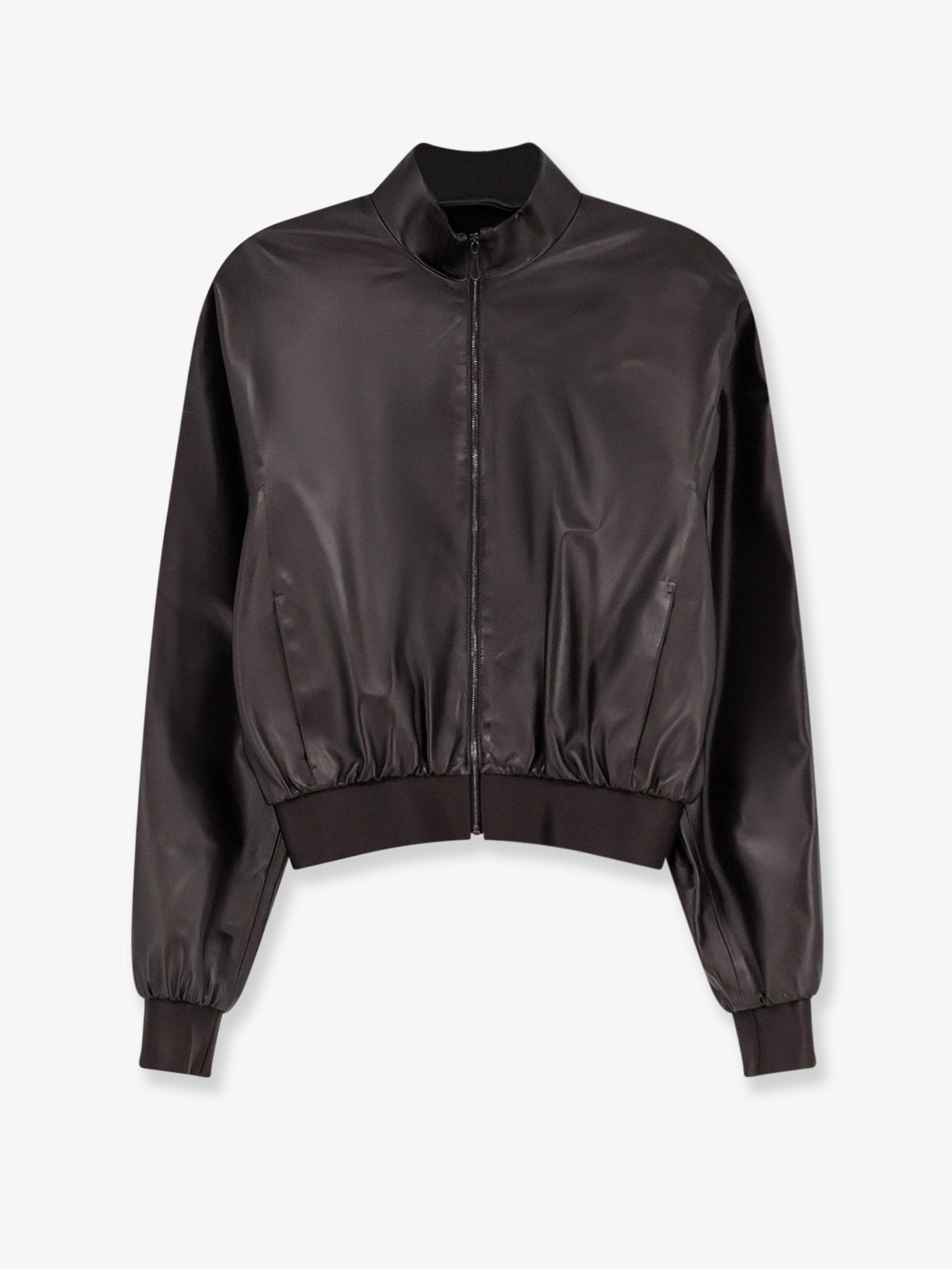 Soft nappa leather bomber jacket