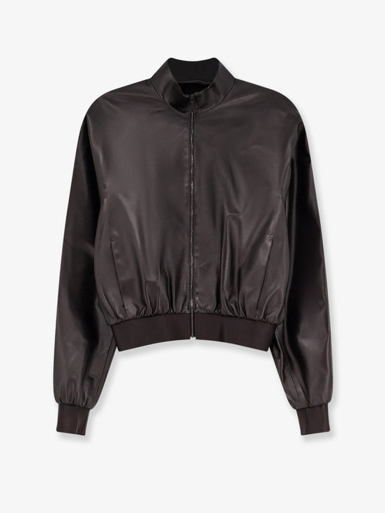 Soft nappa leather bomber jacket