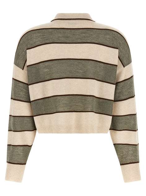 Brunello Cucinelli 'Sparkling Stripes' polo shirt