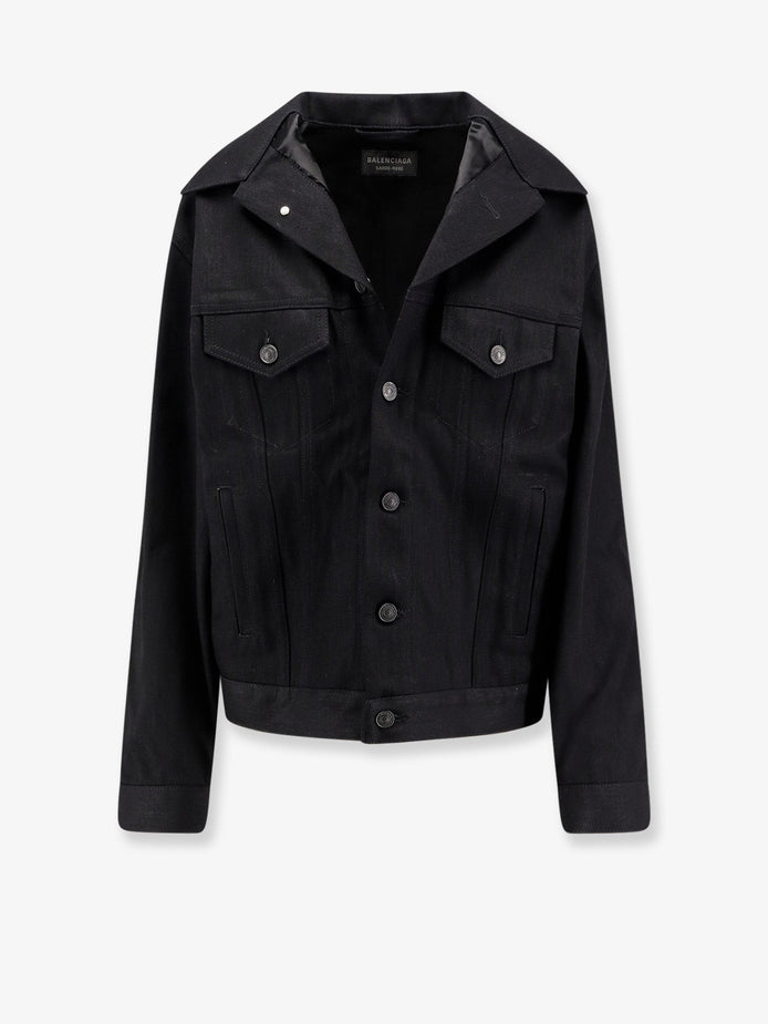 Standing denim jacket