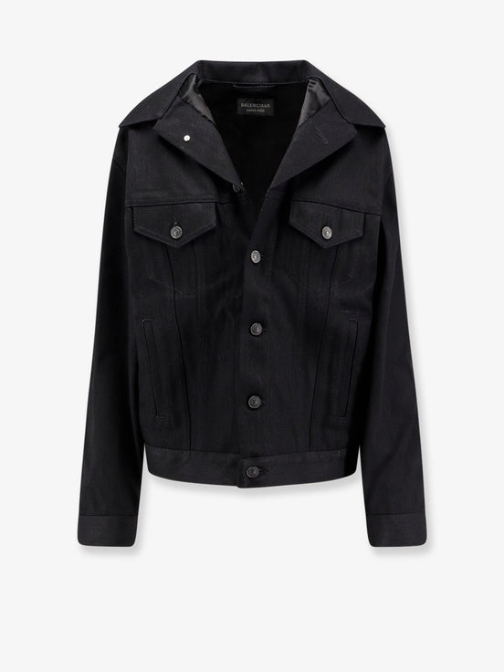 Standing denim jacket