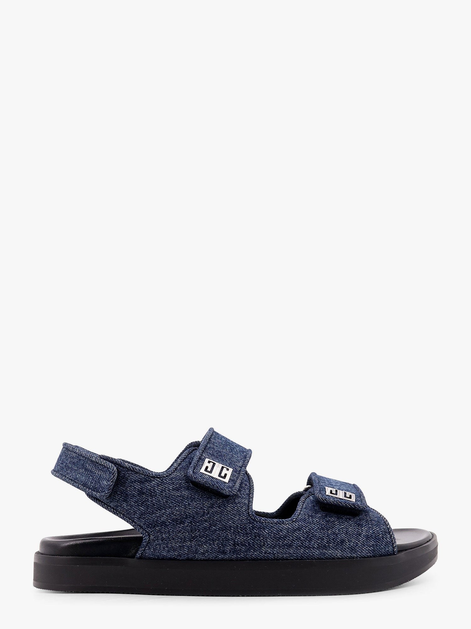 Strap flat denim sandals
