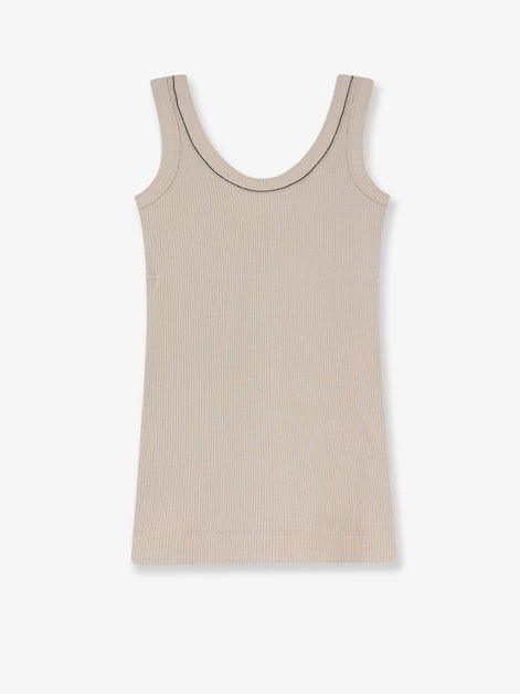 Stretch cotton tank top