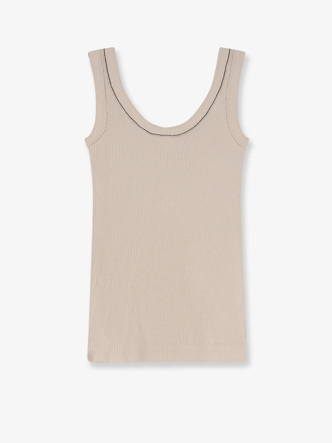 Brunello Cucinelli Stretch cotton tank top