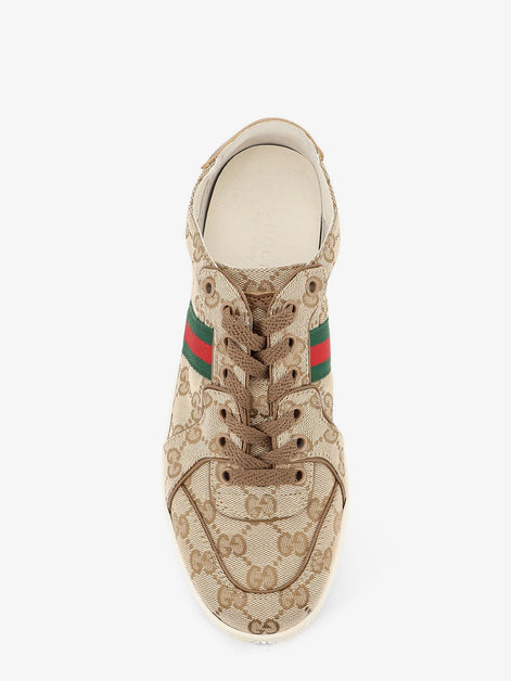 Stretch GG fabric sneakers with Nastro Web on the side